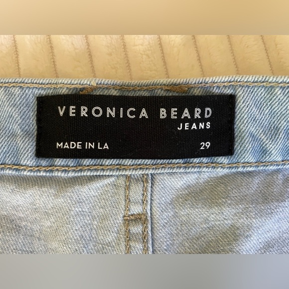 Veronica Beard Grant high waist wide leg button fly Jeans light blue size 29 - Picture 7 of 16